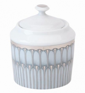 Philippe Deshoulieres Arcades Grey & Platinum Sugar Bowl