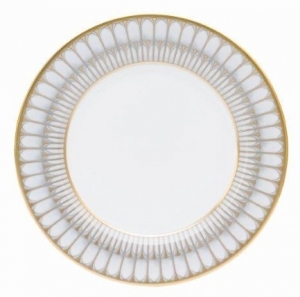 Deshoulieres Arcades Grey & Matte Gold Dessert Plate