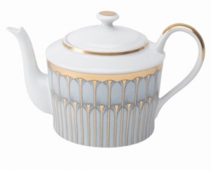 Deshoulieres Arcades Grey & Matte Gold Tea Pot - Round