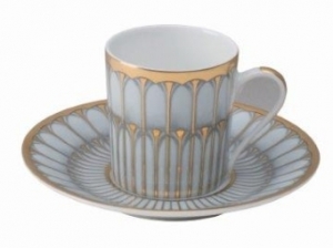 Deshoulieres Arcades Grey & Matte Gold Espresso Coffee Cup