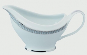 Philippe Deshoulieres Arcades Grey & Platinum Sauce Boat