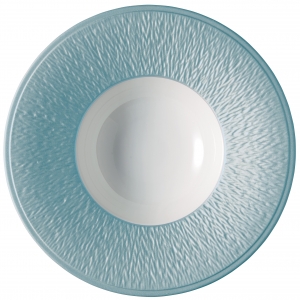 Raynaud Mineral Irise - Sky Blue Rim Soup Plate