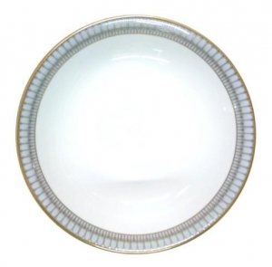 Deshoulieres Arcades Grey & Matte Gold Round Deep Platter