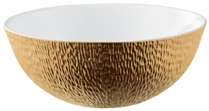 Raynaud Mineral Irise - Yellow Gold Salad Bowl - Calabash Shape