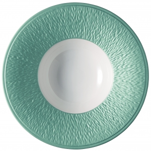 Raynaud Mineral Irise - Turquoise Rim Soup Plate