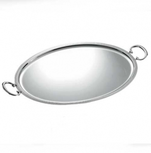 Christofle Albi Oval Tray with Handles