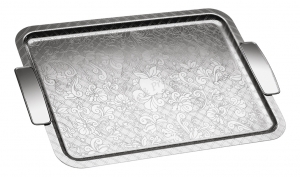 Christofle Jardin D'Eden Rectangular Tray w/ Handles