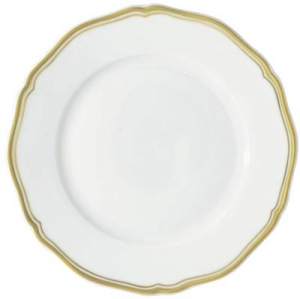 Raynaud Polka Gold Salad - Cake Plate