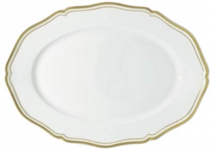 Raynaud Polka Gold Oval Platter