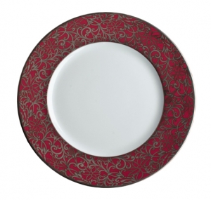 Raynaud Salamanque Platinum Red Salad Plate