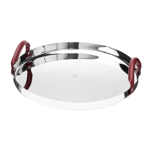 Christofle Mood Nomade Round Tray With Handles