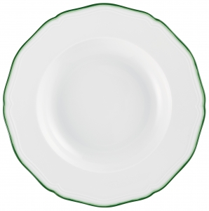 Raynaud Touraine Filet Green French Run Soup Plate