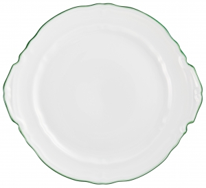 Raynaud Touraine Filet Green Cake Dish w/ Handles