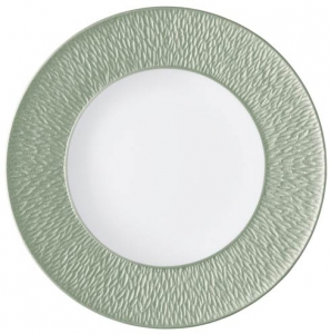 Raynaud Mineral Irise Celadon Buffet Plate w/ Engraved Rim 12.6"