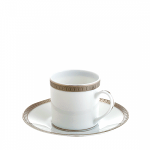 Christofle  Malmaison Platinum Tea/Coffee Cup & Saucer