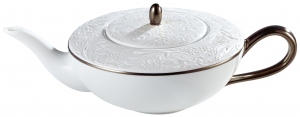 Raynaud Italian Renaissance Filet Platinum Tea Pot - 33.8 oz.