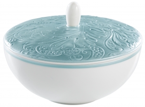 Raynaud Italian Renaissance Irise Sky Blue Sugar Bowl
