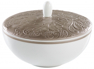 Raynaud Italian Renaissance Irise Warm Grey Sugar Bowl