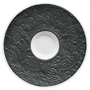 Raynaud Italian Renaissance Irise Black Matte Expresso /  Moka Saucer