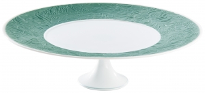 Raynaud Italian Renaissance Irise Turquoise Petit Four Stand - 10.6"