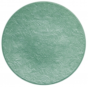 Raynaud Italian Renaissance Irise Turquoise Buffet Plate / Full Engraved - 12.6"