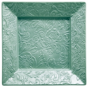 Raynaud Italian Renaissance Irise Turquoise Square Trinket Tray