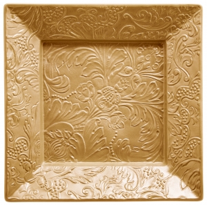 Raynaud Italian Renaissance Irise Gold Square Trinket Tray