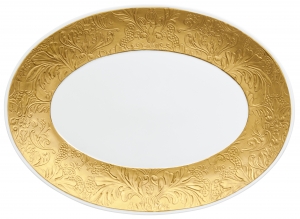 Raynaud Italian Renaissance Gold Oval Platter