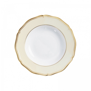 Raynaud Mazurka Or Ivory French Rim Soup- 9.1"