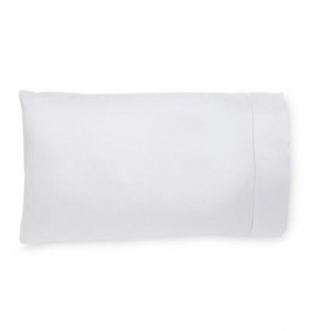 Sferra Milos White Standard Pillow Case - Pair / 22 X 33