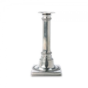 Match Pewter Square Based Candlestick