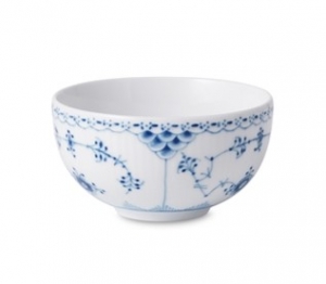 Royal Copenhagen Blue Fluted Half Lace Rice Bowl - 4.5"