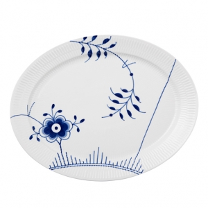 Royal Copenhagen Blue Fluted Mega Oval Platter - 13"
