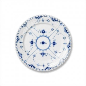 Royal Copenhagen Blue Fluted Full Lace Salad / Dessert Plate -7.5"