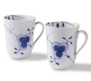 Royal Copenhagen Blue Fluted Mega 2 Pack Mug- 11 oz.