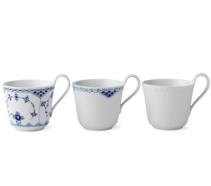 Royal Copenhagen Gifts with History Laced Mugs - Set 3
