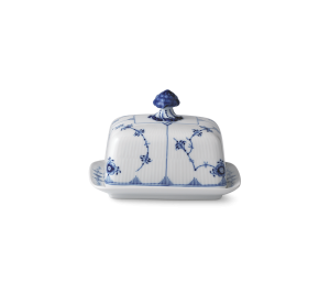 Royal Copenhagen Blue Fluted Plain Butter Dish - Thumbnail 4