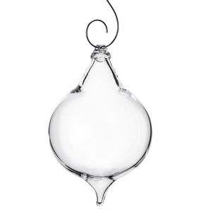 Simon Pearce Finial Clear Ornament