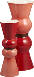 Gien Siam Ruby / Coral Vase  - 12.5"