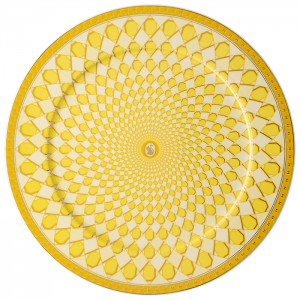 Rosenthal x Swarovski Signum Jonquil Yellow Service Plate - 13"