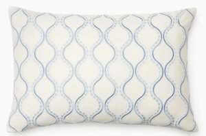 SFERRA Isabella Ivory/Sea Decorative Pillow 12X18"