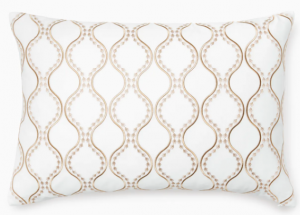 SFERRA Isabella White/Sand Decorative Pillow 12X18"