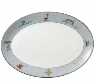 Wedgwood Kit Kemp Sailors Farewell Oval Platter - 14"
