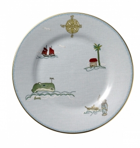 Wedgwood Kit Kemp Sailors Farewell Salad Plate - 8"
