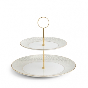 Wedgwood Gio Gold Cake Stand Two-Tier
