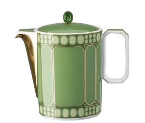 Rosenthal x Swarovski Signum Fern Green Coffee Pot  33.75 oz.