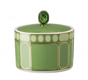 Rosenthal x Swarovski Signum Fern Green Soup Bowl - 7 oz.