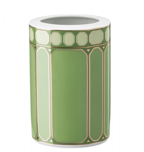 Rosenthal x Swarovski Signum Fern Green Vase - 6"