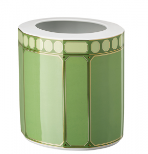 Rosenthal x Swarovski Signum Fern Green Vase - 6.5"