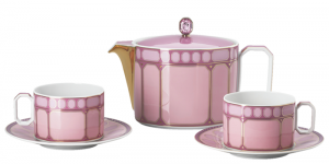 Rosenthal x Swarovski Signum Rose Pink Tea Set - 5 Piece